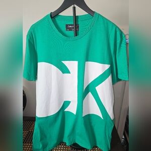 Calvin Klein Green T-Shirt with White Logo